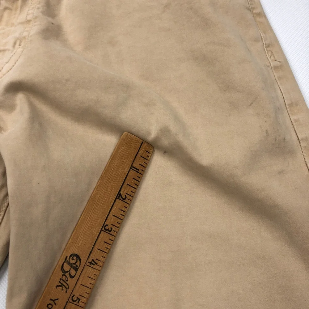 AG Adriano Goldschmied The Graduate Tailored Leg Tan Khaki Pants 34x32 Mens